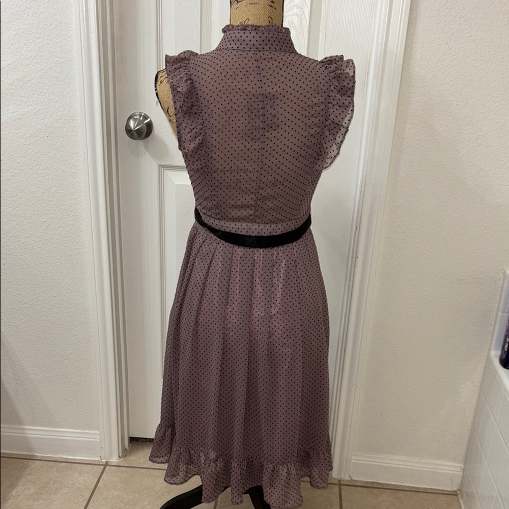 Purple Ruffled Midi Sundress - Picture 10 of 11